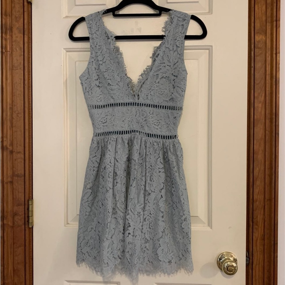 TOBI Blue Lace Dress XS